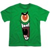 Boys' Short Sleeve Spongebob Plankton Sinister Face T-Shirt - 2 of 4