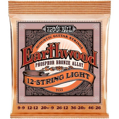 Ernie Ball 2153 Earthwood 12-String Phosphor Bronze Light Acoustic Guitar Strings