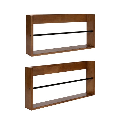 Adela Wood/metal Decorative Wall Shelf - Kate & Laurel All Things Decor :  Target