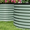 Resenkos Patio Planting Bed, Raised Garden Bed,Set of 2 Raised Garden Bed, Metal Planter Box with Safety Edging, Cream White - 3 of 4