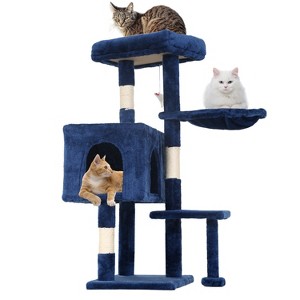 BestMassage Cat Tree 36 inch Tall Cat Tower for Indoor Cats with Cat Scratching Post Multiple Platforms Cozy Condo and Hanging Toy - 1 of 4