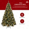 Lycvki 9ft Pre-Decorated Artificial Christmas Tree with Flocked Frosted Tips, Pine Cones, Red Berries, Metal Base for Holiday Party - 2 of 4