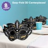 Big Dot of Happiness 3D Masquerade Centerpiece Table Decorations, Freestanding Venetian Mask Decor, Prom or Birthday Party Centerpieces - 8 Count - 2 of 4