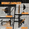 Carbon Steel Weight Bench with Squat Rack, Adjustable Bench Press Set with Leg Extensions & Preacher Curl, Foldable Home Gym Fitness Equipment, Black - 3 of 4