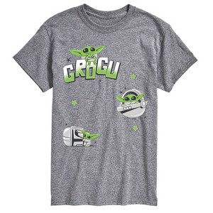 Men's - Star Wars - The Mandalorian Grogu Patches Short Sleeve Graphic T-Shirt - 1 of 4