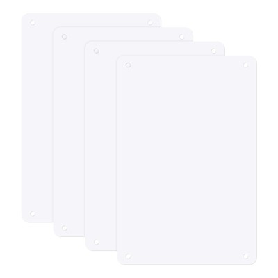 Unique Bargains Sublimation Aluminum Yard Garden DIY White Blank Metal Signs