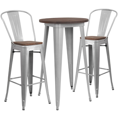 Flash Furniture 24 Round Metal Bar, 24 Round Metal Table Top