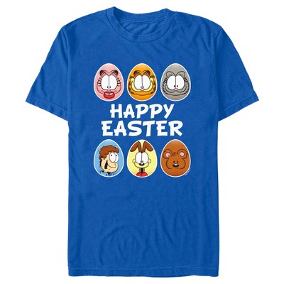 Men S Garfield Happy Easter Egg Portraits T Shirt Target