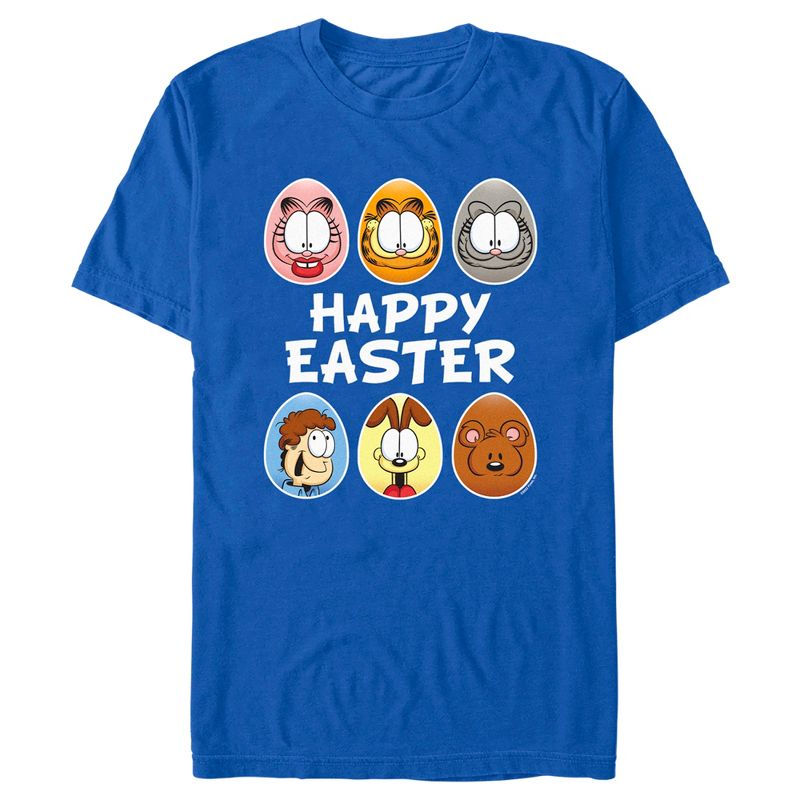 Men's Garfield Happy Easter Egg Portraits T-Shirt, 1 of 5