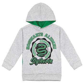 Harry Potter Hogwarts Text & Graphic Green Print Youth Forest Target Logo Hoodie Crest : Boys