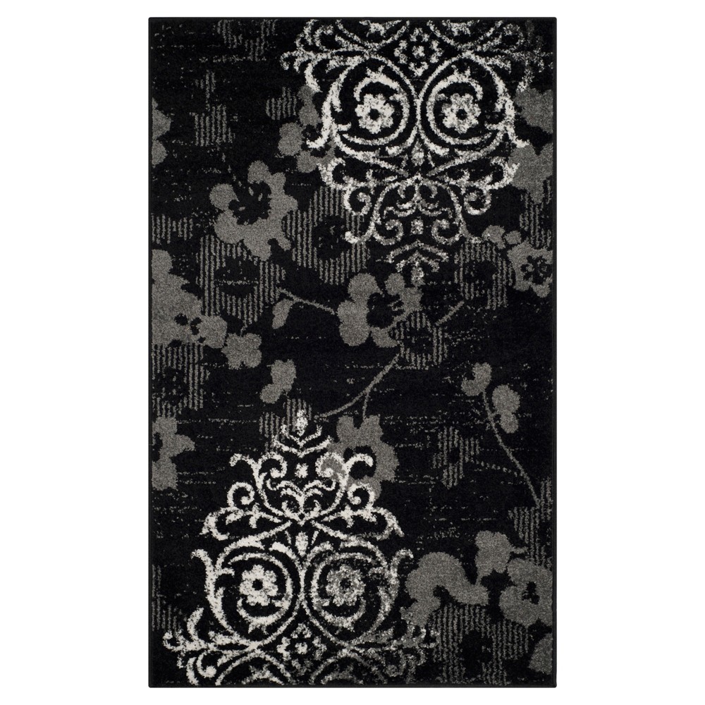 Norwel Accent Rug - Black/Silver (3'x5') - Safavieh