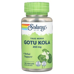 Solaray True Herbs, Gotu Kola, 450 mg, 100 VegCaps - 1 of 4