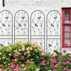 XINGHANZHENXUAN Black 4-Pack Tall Metal Garden Trellis for Climbing Plants, Rustproof Steel Plant Support - 2 of 4