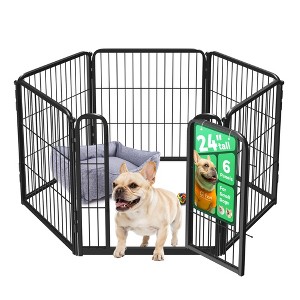 FXW Homeplus Indoor Dog Playpen - Stress-Free and Safe Play,Panels for Puppy and Small Dogs, Black│Patented - 1 of 4