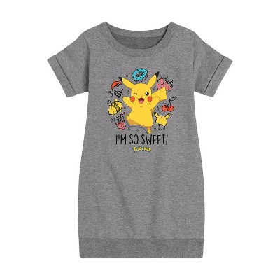 - Pokémon - I'm So Sweet Graphic Short Sleeve Fleece Dress