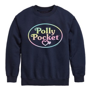 Boys' - Polly Pocket - Polly Pocket Ombre Logo Graphic Long Sleeve Fleece Sweatshirt - 1 of 3