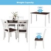 5-Piece Wood Dining Set: Kitchen Table & Chairs - Elegant Home Dining - 3 of 4