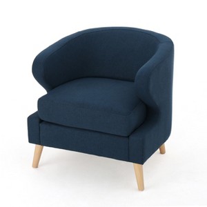 Gianna Mid-Century Club Chair - Navy - Christopher Knight Home, Blue