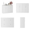 Hitow White Entryway Organizer Shoe Cabinet Classical Design Ample Storage Space - 4 of 4