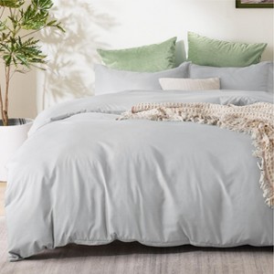 3 pieces Duvet Cover Soft Double Brushed Bedding Set for Kids & Adults Zipper Closure - 1 of 4