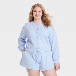 Women's Leisure Studio French Terry Cardigan - Universal Thread™ - 1 of 3