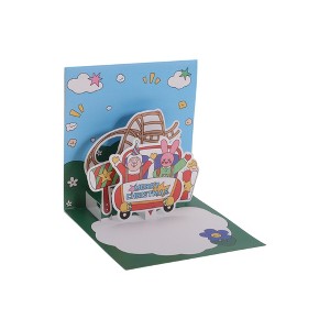 Unique Bargains Christmas Greeting Card Multicolor 4.7 "x4.7 " 1 Set - 1 of 4