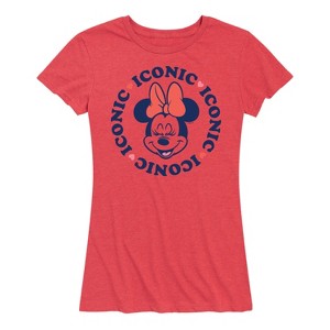 Women's - Disney - Minnie Iconic Repeated Short Sleeve Graphic T-Shirt - 1 of 4