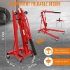 2 Ton engine hoist with folding design, lever, and 6 casters; heavy-duty hydraulic crane ideal for workshops, garages, and warehouses. - 4 of 4