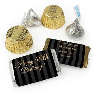 105 pcs 50th Birthday Candy Party Favors Hershey's Chocolate Mix (1.75 lb) - by Just Candy - 1 of 2