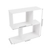 YIYIBYUS 2 Pcs Geometric Bookshelf, 2 Tier Freestanding Display Shelf, Z Shaped - 4 of 4