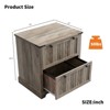 2 Drawer Farmhouse File Cabinet with Hanging File Folders for A4/Letter/Legal Size Documents ,30" Wood Lateral Filing Cabinet for Home Office - 2 of 4