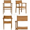 Amazonia Certified Teak 100 FSC Stackable Armchairs - 4 of 4