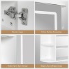 ELECWISH Medicine Cabinet, White Bathroom Cabinet with Multi-Layer Open Shelves and Touch Button, 3 Lighting Modes, Adjustable Brightness - 4 of 4