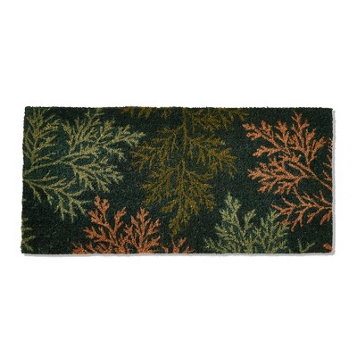 tagltd 1'6"x3'3" Warm Wishes Fern Estate Coir Mat Rectangle Indoor and Outdoor Coir Door Welcome Mat Green