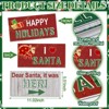 Aoibox 12 Pack Vintage Christmas Photo Booth Props 24 Double Sided Designs Waterproof PVC 11.02x5.51 in for Holiday Party - 4 of 4
