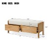 Christopher Knight Home Moses Boho Upholstered Storage Bench with PE Rattan Accents and 2-Drawers - 3 of 4
