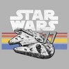 Mens Star Wars Millennium Falcon 77' Vintage Stripes Lightweight Hoodie - 2 of 4