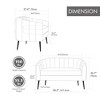 SKRAN 50.2'' Upholstered Chenille Mini Loveseat,Modern Glam Accent Small Sofa, With Channel Tufting & Metal Legs For Living Room, Bedroom - 3 of 4