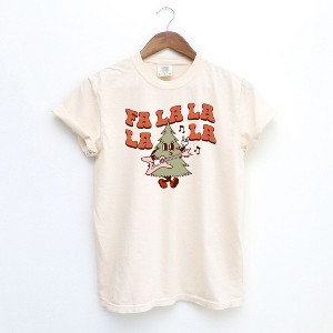 Simply Sage Market Women's Fa La La Rockin Tree Short Sleeve Garment Dyed Tee - 1 of 2