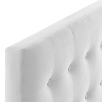 White Tufted Faux Leather Upholstered Twin Headboard