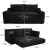 Kumasinova Convertible Sofa Bed, Corduroy Loveseat Sofa– Zero Assembly, Steel-Reinforced Frame, Memory Foam, Couch for Living Room - 3 of 4
