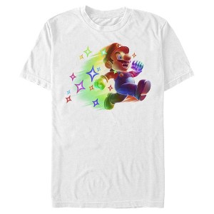 Men's Nintendo Mario Rainbow Star Power T-Shirt - 1 of 4