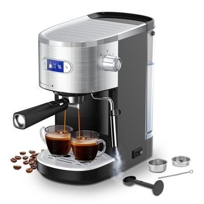 Kismile Espresso Machine 20 Bar, Compact Espresso Maker with Milk Frother Steam Wand, Expresso Coffee Machines with 45 OZ Removable Water Tank