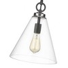 Harper Glass Pendant Light - 11.5" Dimmable Fixture for Kitchen, Bathroom & Living Room - 2 of 4