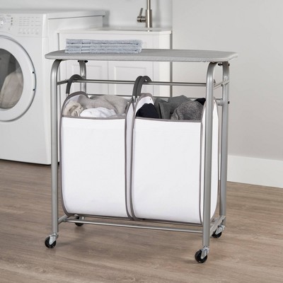 Neatfreak Easy Access Double Laundry Sorter with Folding Table