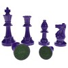 WE Games Color Bright Plastic Staunton Tournament Chess Pieces with 3.75 in. King - Half Chess Set of Chess Pieces Only, Purple - 2 of 4