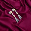 Slickblue Women's Trinity Knot Earrings, Sterling Silver with Gold Details, Post Style, 1 Inch - 2 of 4