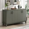 NicBex Elegant Buffet Cabinet with Large Storage Retro Style 4-door Sideboard Cabinet with Adjustable Shelves and Metal Handles - 2 of 4