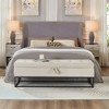 XINGHANZHENXUAN Velvet Storage Bench with Metal Bas, Multifunctional Ottoman for Living Room & Entryway - 3 of 4