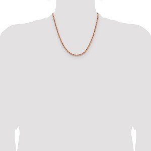 Chisel Stainless Steel Polished Rose IP-plated 3mm 20" Rope Chain Necklace - 1 of 4